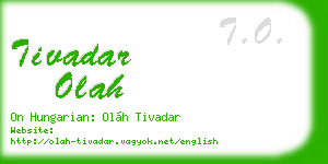 tivadar olah business card